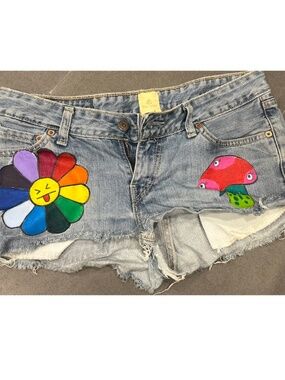 Handpainted Levi's Microshorts